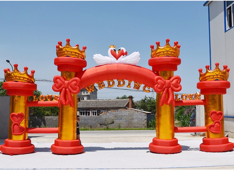 阳江镇红色婚庆气模拱门